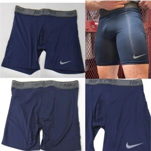 Nike Blue Men’s Compression Shorts Moisture-Wicking PerformanceJOCK GYM GEAR EUC